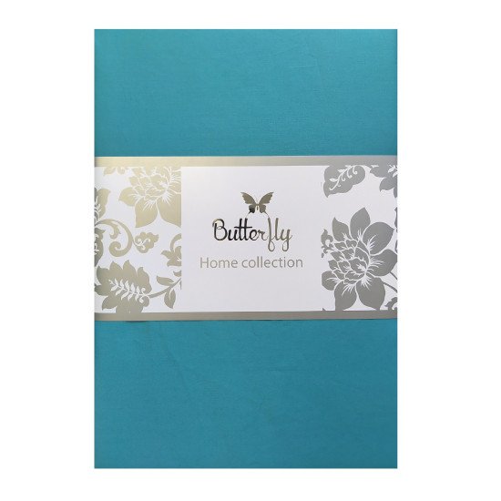 Простыня на резинке "Butterfly" Сатин Делюкс Y001 морская волна 180*200 высота 35 см