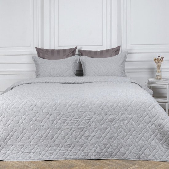 Покрывало с наволочками "La Prima" Nicolas 3427 серый 220*240 см