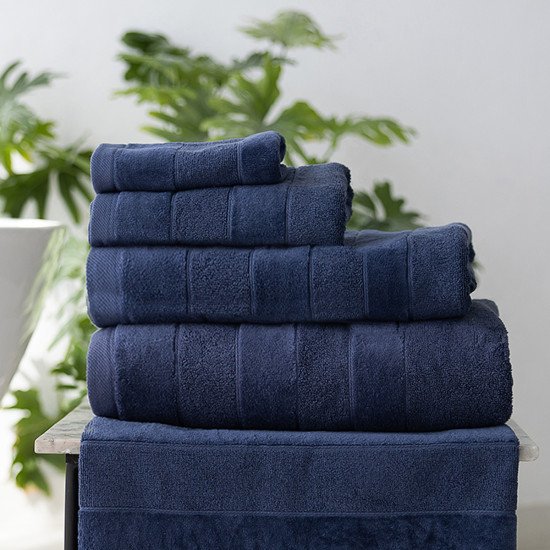 Полотенце махровое для ног в ванную 1 шт "La Prima" Urban 3085 сапфировый 50*70 см