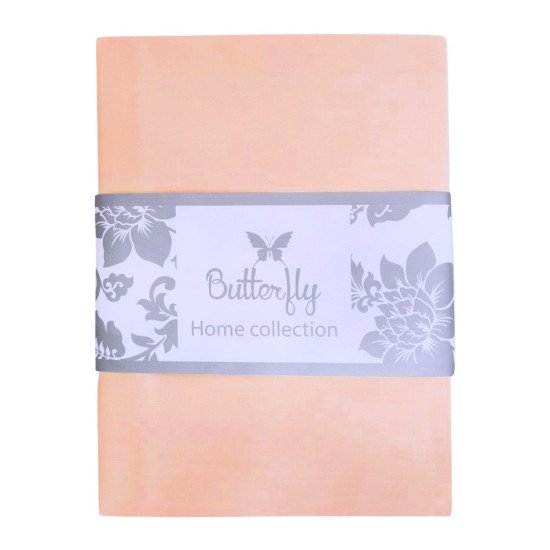 Простыня на резинке "Butterfly" Сатин Делюкс 662 светло-персиковый 140*200 высота 35 см