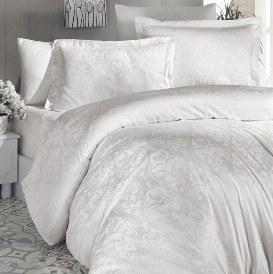 Постельное белье Жаккард "DO&CO" Sofya- кремовый Евро