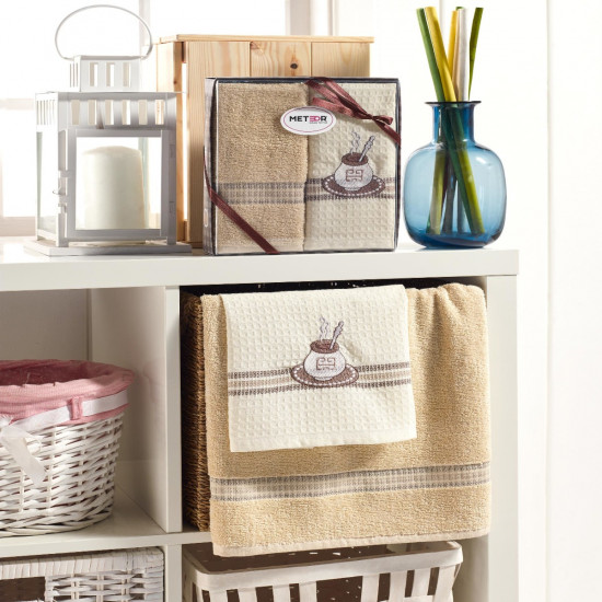 Комплект полотенец для кухни 2 шт. "Meteor" Coffee Grain 40*60 см