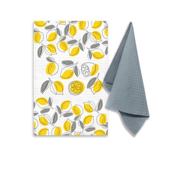 Комплект кухонных полотенец 2 шт "Гранд Стиль" лимоны графика 35*60 см