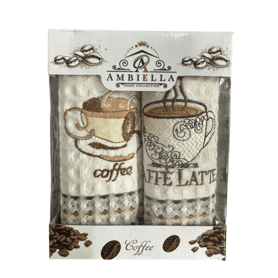 Комплект полотенец для кухни 2 шт. "Ambiella" Кофе-7 35*50 см
