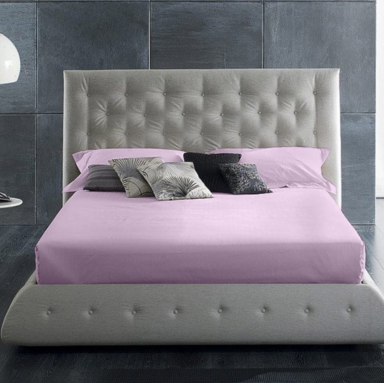 Простыня на резинке Мако-сатин "Primavelle" нежная фиалка 180*200 высота 28 см