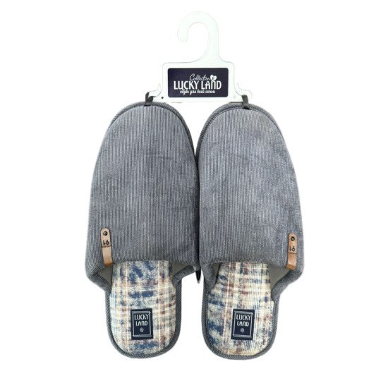 Тапочки мужские "Lucky land" Comfort 4987 серый 42