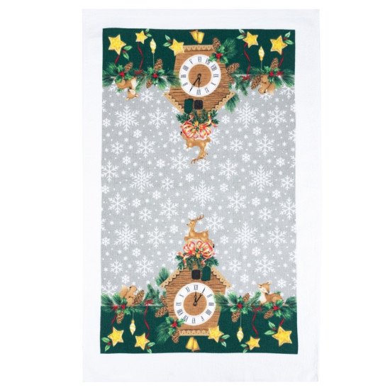 Полотенце махровое кухонное "Wellness" Часы 38*63 см