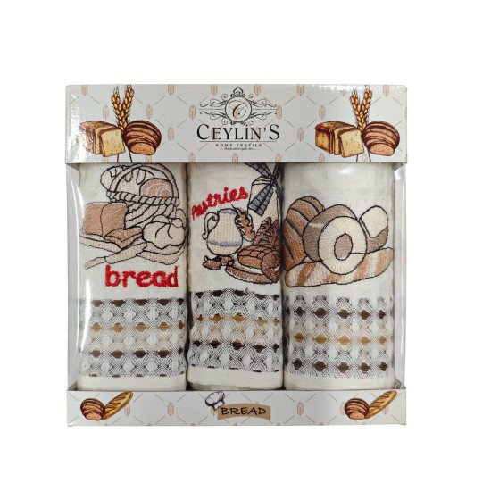 Комплект полотенец для кухни 3 шт. "Ceylin's" Хлеб-3 35*50 см