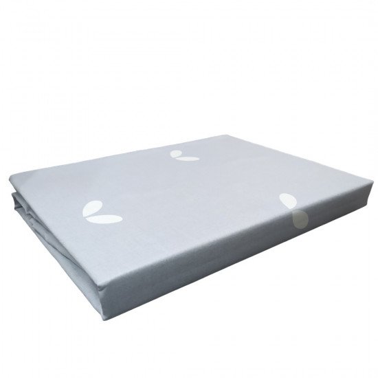 Простыня на резинке Сатин Marilyn Monroe  Лепесток серый 180*200 высота 25 см