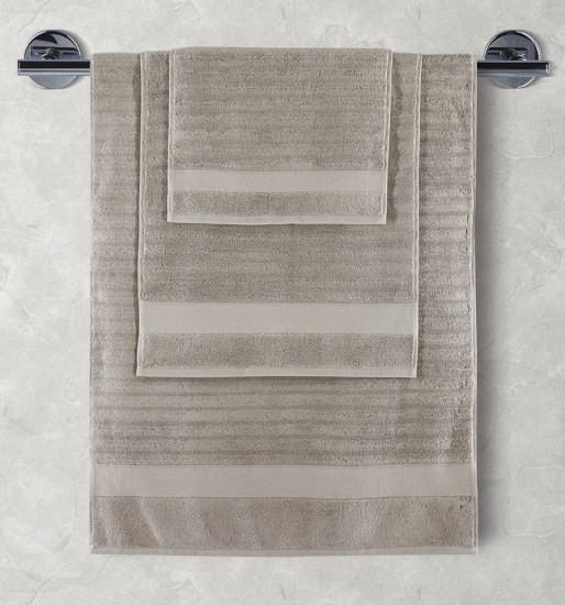 Полотенце махровое 1 шт "Karna" Flow кофейный 70*140 см