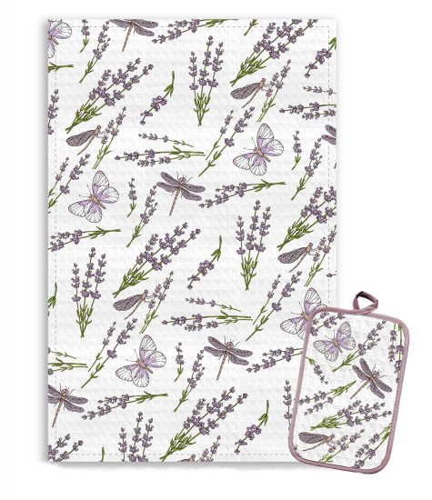 Комплект для кухни 2 предмета "Гранд Стайл" лавандовая поляна 35*60 см , 14*22 см