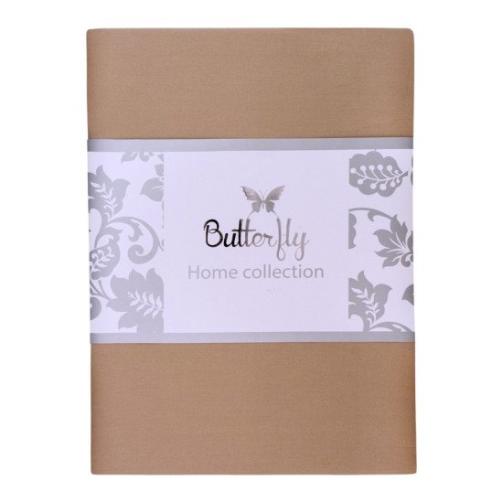 Простыня на резинке "Butterfly" Сатин Делюкс 388 бронза 120*200 высота 35 см