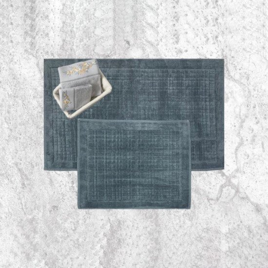 Комплект ковриков для ног в ванную 2 шт. "Karven" Ekose темно-серый 50*60 см, 60*100 см