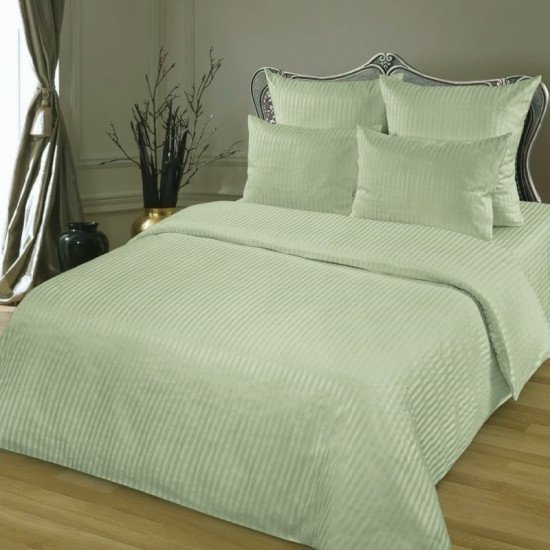 Пододеяльник на молнии Страйп-сатин "Butterfly" фисташка 200*220 см