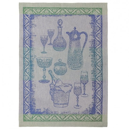 Полотенце кухонное "Белорусский Лён"  Посуда-1 синий 49*70 см