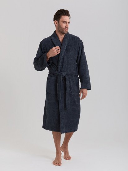 Халат мужской махровый "Vien" Cardinal anthracite 48-50 (L/XL)