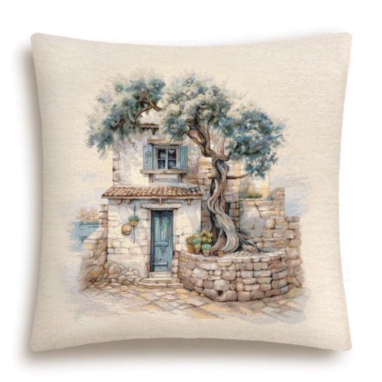 Декоративная наволочка "Гобелен" Оливки Греция дерево 45*45 (±2) см