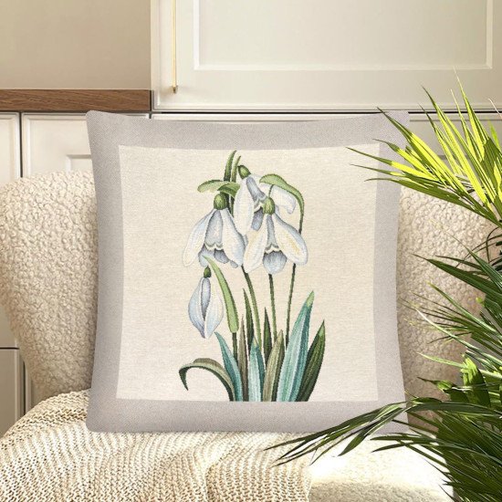 Декоративная наволочка "Гобелен" Подснежники 2 45*45 (±2) см
