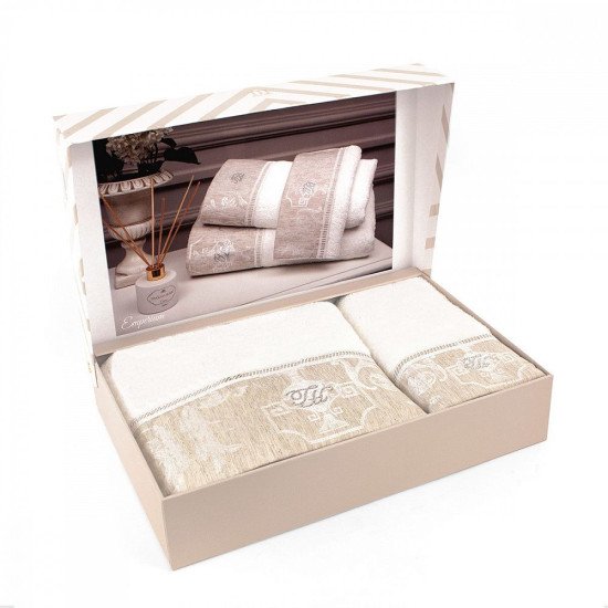 Комплект махровых полотенец 2 шт. Emperium 50*100 см, 75*150 см