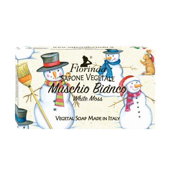Мыло парфюмированное "Florinda" Marry Christmas/Счастливого рождества Muschio Bianco/Белый мускус 100 г