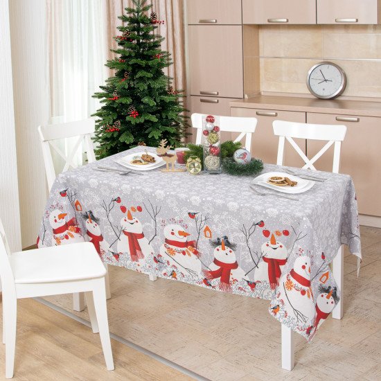 Скатерть "Арт Дизайн" Снеговики 150*180 см