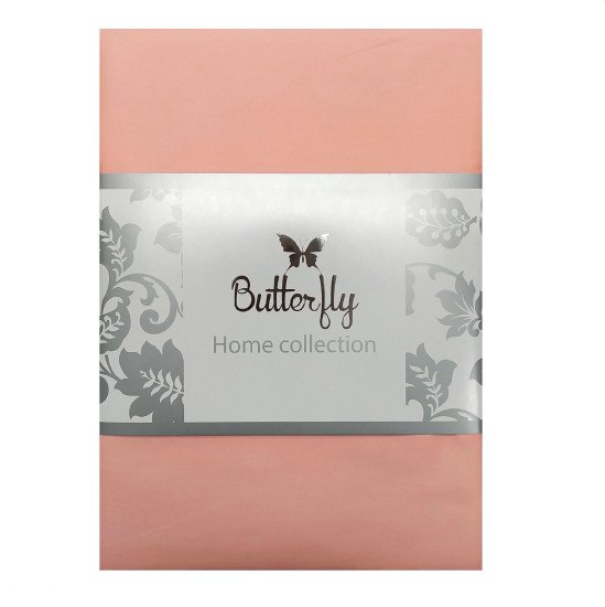 Простыня на резинке "Butterfly" Сатин Делюкс 777 пудра 90*200 высота 35 см