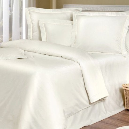 Простыня на резинке Мако-сатин Premiata  Vanilla Cream 160*200 высота 25 см