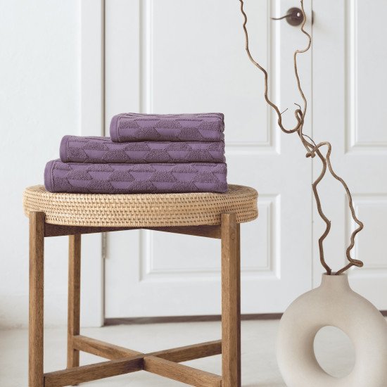 Полотенце махровое 1 шт "La Prima" Diamond 3211 фиолет 50*90 см