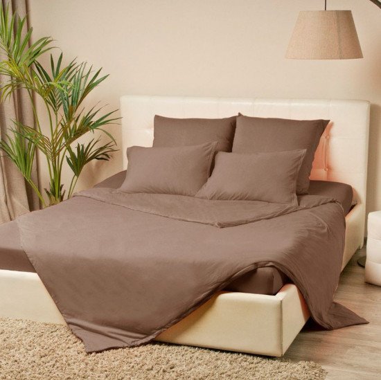 Пододеяльник на молнии Трикотаж Tencel мокко 200*220 см