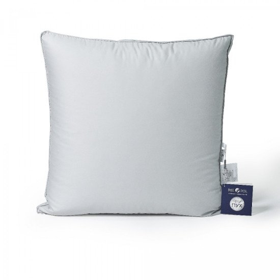 Подушка пуховая с бортиком Saturn Gray упругая 70*70 (±2) см