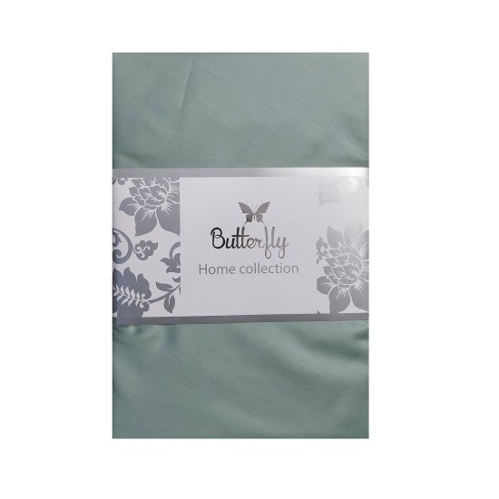 Простыня "Butterfly" Сатин Делюкс 62 бирюзовый 220*240 см