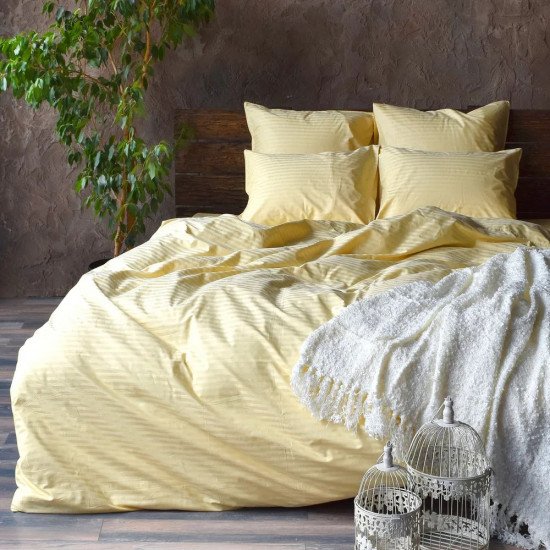 Пододеяльник "Nova" Cтрайп-сатин шампань 175*215 см