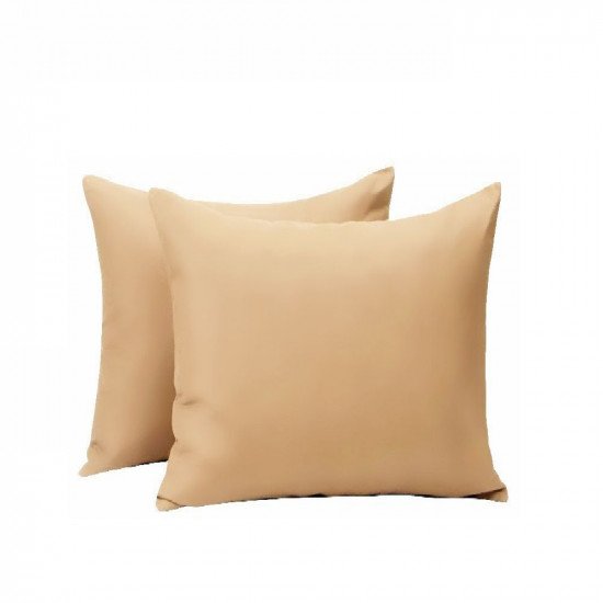 Комплект наволочек 2 шт. Сатин "Nova" кофе 70*70 см