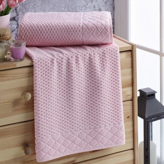 Полотенце махровое 1 шт "Ambiella" Лоренцо розовый* 50*90 см