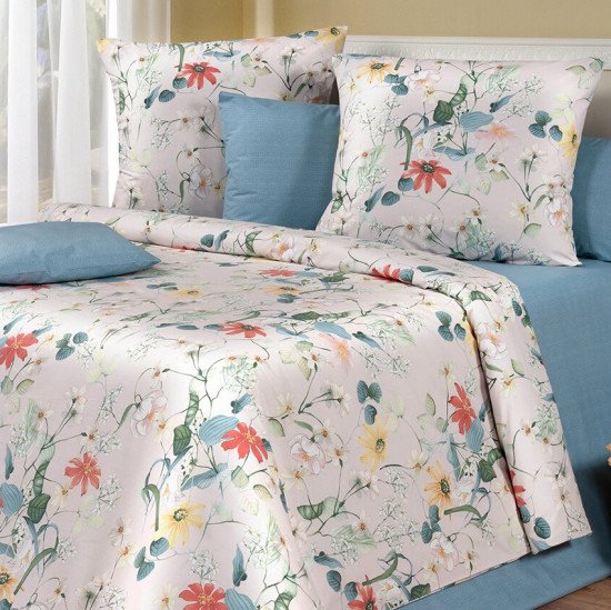 Постельное белье Перкаль Премиум Valencia- Pastoral Дуэт (семейное)