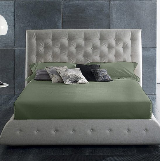 Простыня на резинке Мако-сатин "Primavelle" травяной 180*200 высота 28 см