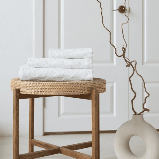 Полотенце махровое 1 шт "La Prima" Diamond 8064 экстра-белый 50*90 см