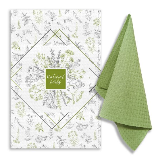 Комплект кухонных полотенец 2 шт "Гранд Стиль" золото полей 35*60 см