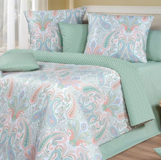 Постельное белье Перкаль Премиум Valencia- Bontempi Дуэт (семейное)