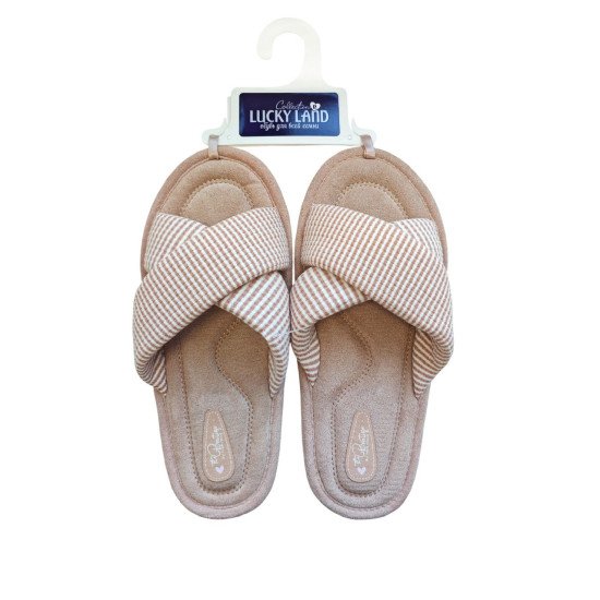Тапочки женские "Lucky land" Comfort бежевый-3 39