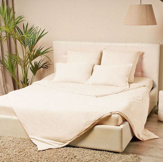 Пододеяльник на молнии Трикотаж Tencel экрю 200*220 см