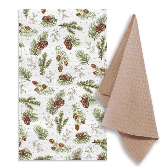 Комплект кухонных полотенец 2 шт "Гранд Стиль" лес 35*60 см