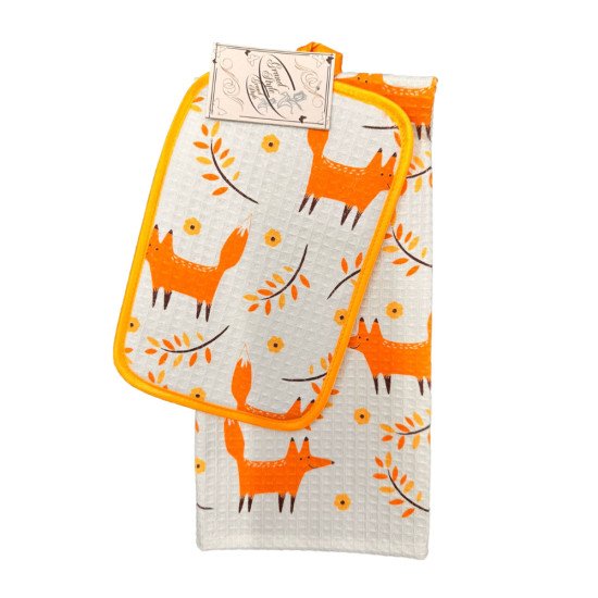 Комплект для кухни 2 предмета "Гранд Стайл" лис и рябина 35*60 см , 14*22 см