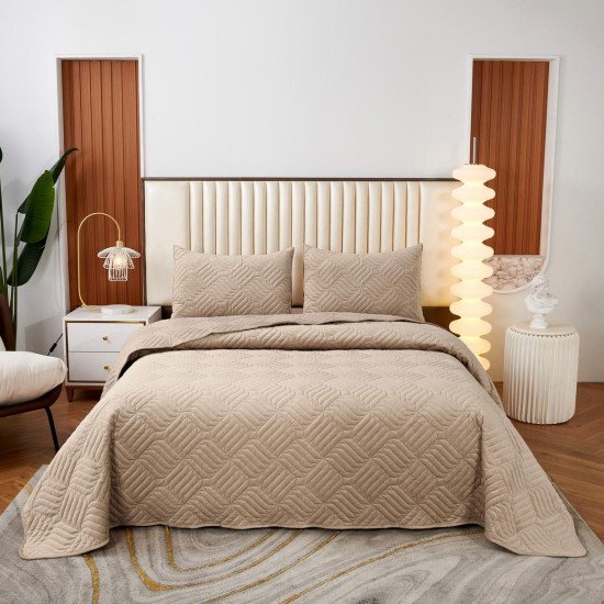 Покрывало  с наволочками Армандо светло-бежевый 240*260 см