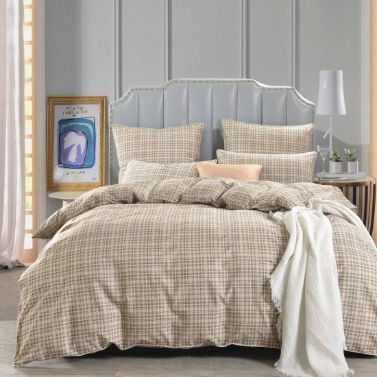 Постельное белье "Sofi De Marko" Сатин- Лавр бежевый Евро