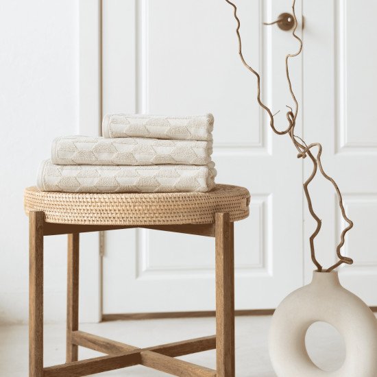 Полотенце махровое 1 шт "La Prima" Diamond 0003 тауп 70*140 см