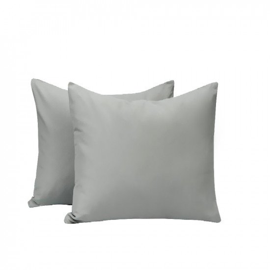 Комплект наволочек 2 шт. Сатин "Nova" серый 70*70 см