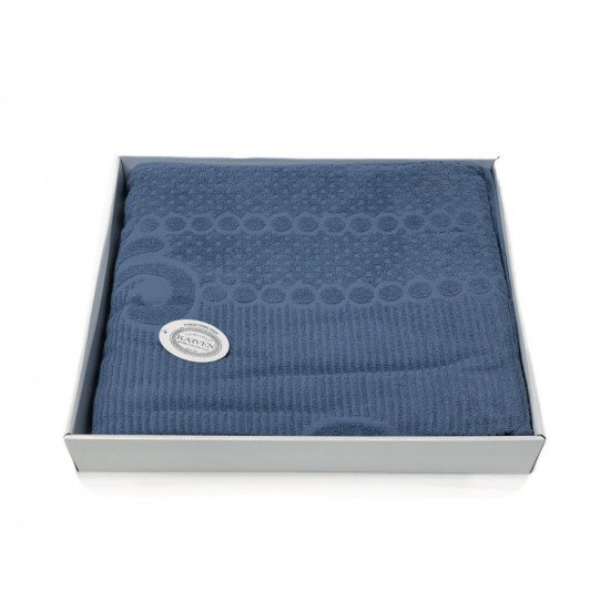 Покрывало-простыня махровая Ester v14 индиго 160*220 см