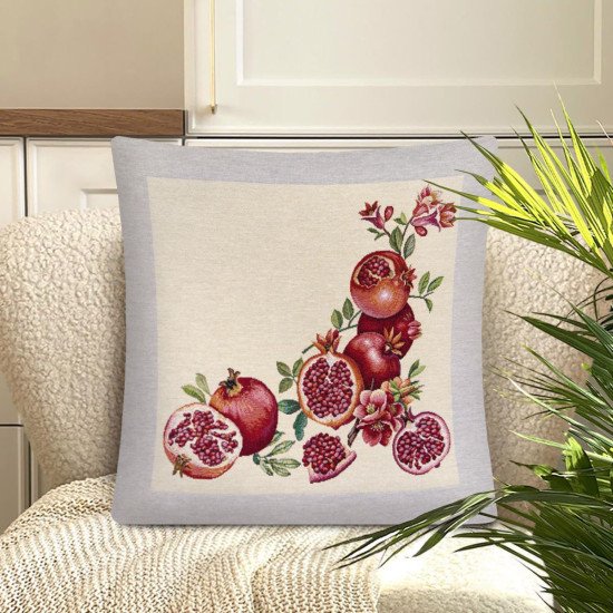 Декоративная наволочка "Гобелен" Гранаты 45*45 (±2) см