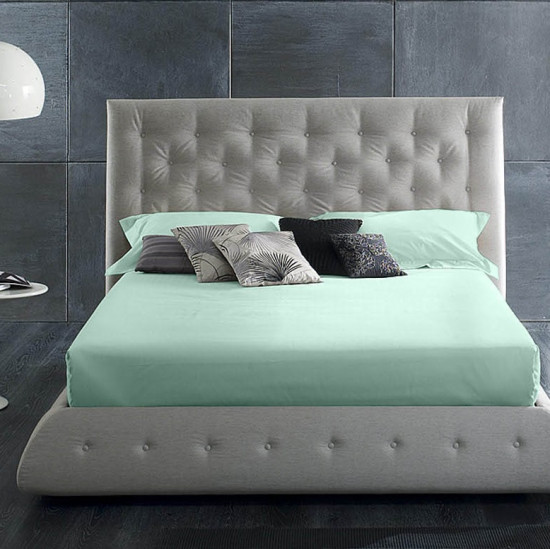 Простыня на резинке Мако-сатин "Primavelle" мята 200*220 высота 20 см